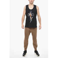 Maiouri pentru Barbati - Maiouri Neil Barrett Embroidered Fleur-De-Thunder Tank Top Black Barbati (BM 13622909) - B-mall.ro