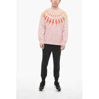 Bluze de trening Neil Barrett pentru Barbati - Bluze de trening Neil Barrett Crew Neck Fair-Isle Thunderbolt Sweatshirt With Degrad Prin Pink Barbati (BM 13622924) - B-mall.ro