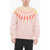 Neil Barrett Crew Neck Fair-Isle Thunderbolt Sweatshirt With Degrad&egrave; Prin Pink