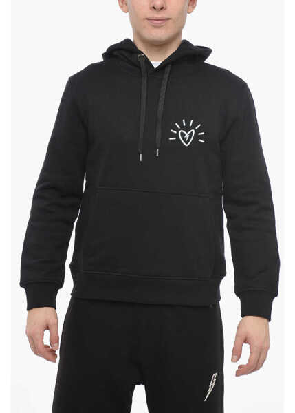 Bluze de trening Neil Barrett Maxipocketed Valentine Days Hoodie Black Barbati (BM 13622948) 1