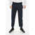 Neil Barrett Slim Fit Tom Pants With Contrasting Edges And Ankle Buttons Blue