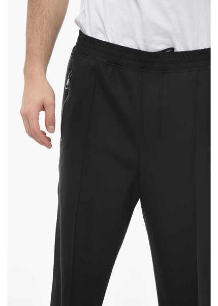 Pantaloni casual Neil Barrett Loose Fit Louis Pants With Elastic Waistband Black Barbati (BM 13623089) 3