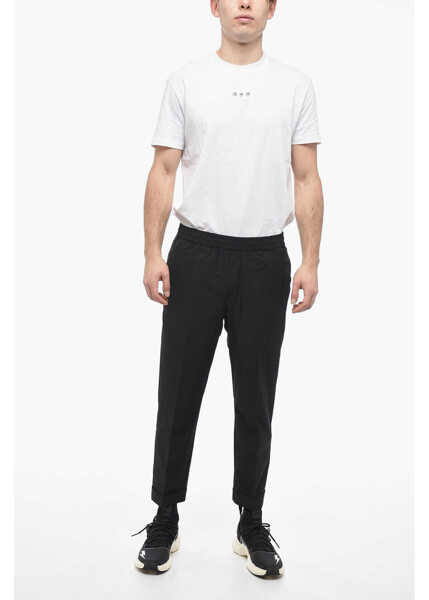 Pantaloni casual Neil Barrett Nylon Rem Pants With Elastic Waistband Black Barbati (BM 13623092) 4