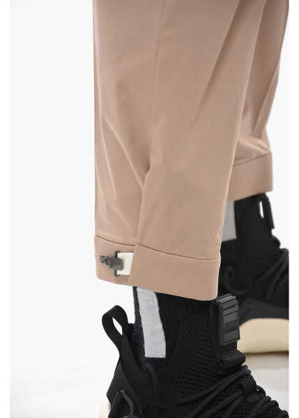 Pantaloni casual Neil Barrett Slim Fit Barrett Metal Pants With Adjustable Ankles Brown Barbati (BM 13623095) 3