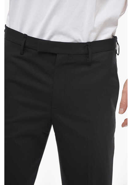 Pantaloni casual Neil Barrett Slim Fit Jamie Chinos Pants With Ankle Zips Black Barbati (BM 13623098) 3
