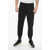 Neil Barrett Skinny Fit Jumbled Bolts Sweatpants With Embroideries Black