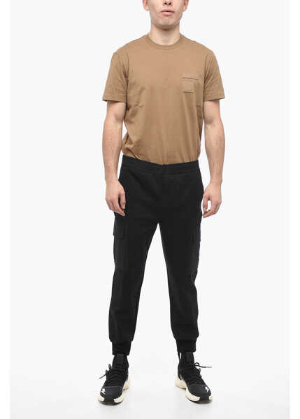 Pantaloni casual Neil Barrett Low-Waist Skinny Fit Cargo Pants With Drawstring At The Wais Black Barbati (BM 13623140) 4