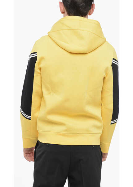 Bluze de trening Neil Barrett Zipped Closure Modernist Varsity Hoodie Yellow Barbati (BM 13623143) 2