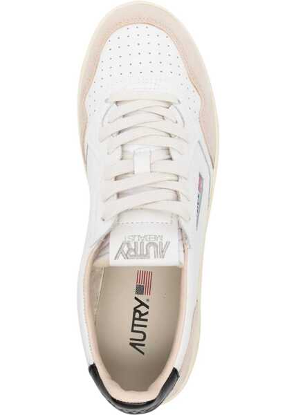 Sneakers AUTRY Medialist Sneakers LEATHER/SUEDE WHITE/BLACK Barbati (BM 13623308) 4