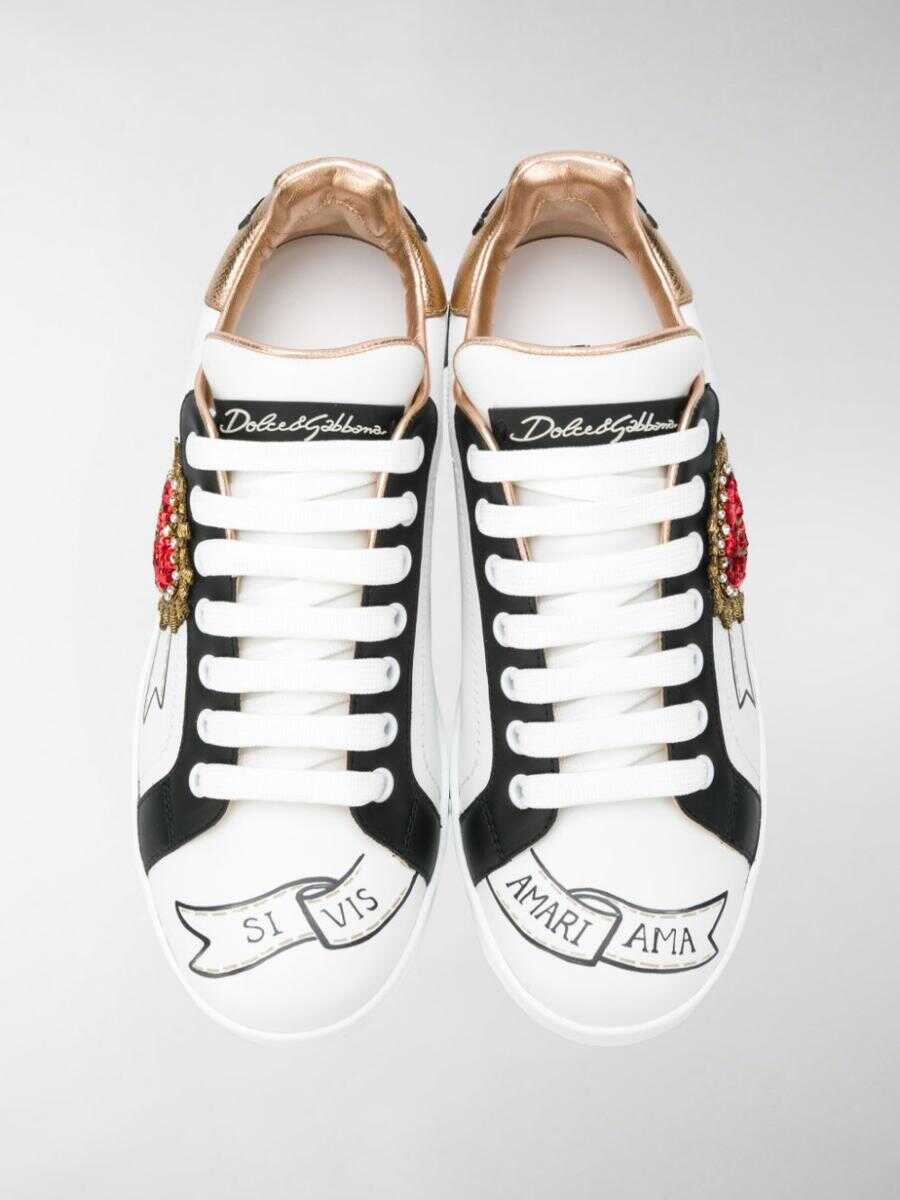 Sneakers Dolce & Gabbana Dolce & Gabbana Portofino Sneakers WHITE Femei (BM 13632095) 3