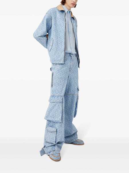 Geci GCDS Gcds Monogram Jacket BLUE Barbati (BM 13642709) 2