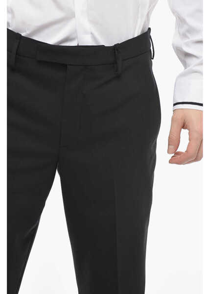 Pantaloni casual Neil Barrett Slim Fit Jamie Chinos Pants With Ankle Zips Black Barbati (BM 13667525) 3