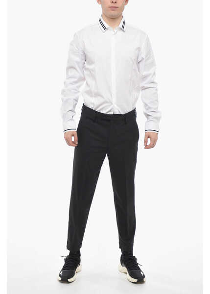 Pantaloni casual Neil Barrett Slim Fit Jamie Chinos Pants With Ankle Zips Black Barbati (BM 13667525) 4