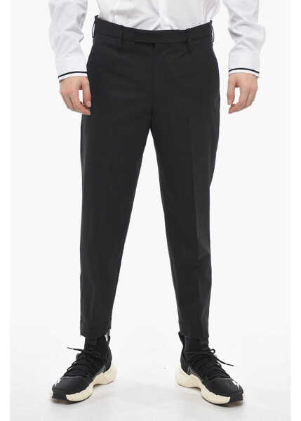 Pantaloni casual Neil Barrett Slim Fit Jamie Chinos Pants With Ankle Zips Black Barbati (BM 13667525) 1