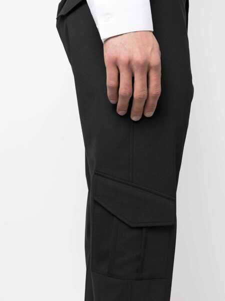 Pantaloni casual Neil Barrett Skinny Fit Nate Cargo Pants Black Barbati (BM 13667534) 5