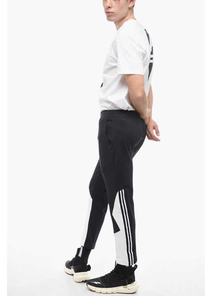 Pantaloni de trening Neil Barrett Skinny Fit Modernist Sweatpants With Contrasting Details Black Barbati (BM 13667624) 4