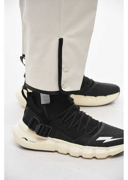 Pantaloni casual Neil Barrett Slim Fit Cotton Twill Tom Pants With Contrast Waistband Beige Barbati (BM 13667981) 3