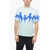 Neil Barrett Slim Fit Jumbled Bolt Crew-Neck T-Shirt Light Blue