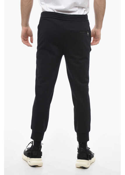 Pantaloni de trening Neil Barrett Cotton Skinny Fit Sweatpants With Cuffs Black Barbati (BM 13667987) 2