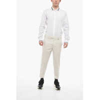 Pantaloni casual Neil Barrett pentru Barbati - Pantaloni casual Neil Barrett Slim Fit Barrett Metal Pants With Adjustable Ankles Beige Barbati (BM 13668008) - B-mall.ro