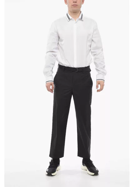 Pantaloni casual Neil Barrett Loose Fit Ando Pants With Industrial Belt Black Barbati (BM 13668050) 4