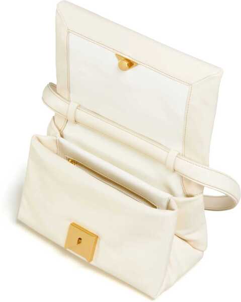 Genti tip postas Marni Leather Shoulder Bag With Gold Details Beige Femei (BM 13668956) 3