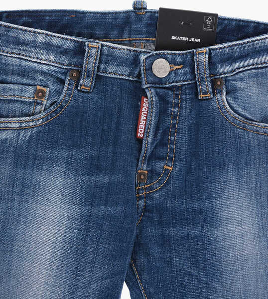 Blugi drepti DSQUARED2 Denim Stretch Jeans Skater Blue Baieti (BM 13669793) 2