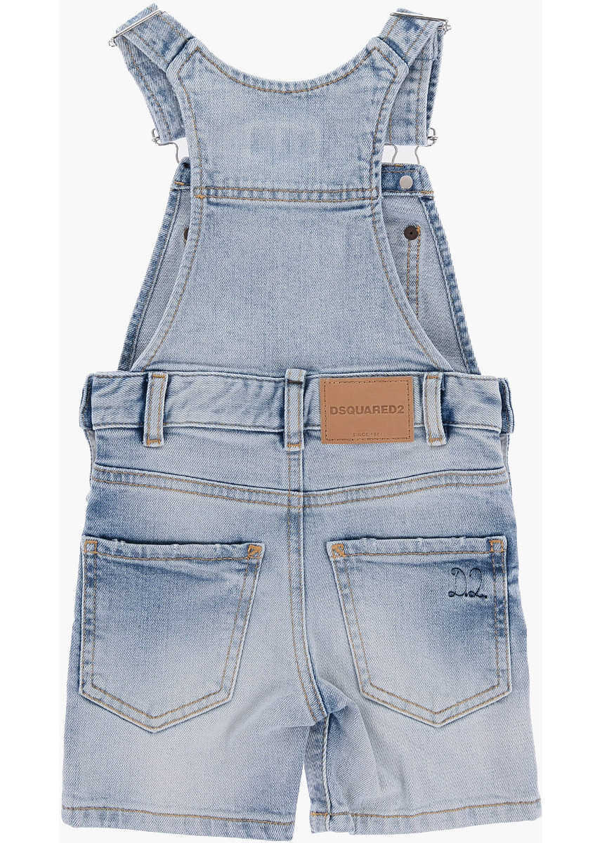Rochii DSQUARED2 Denim Overalls With Decorative Bows Blue Fete (BM 13670159) 3