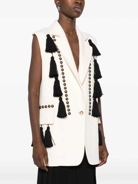 Pulovere Max Mara Max Mara Studded Wool Vest WHITE Femei (BM 13680227) 3