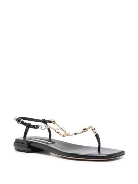 Sandale fara toc Miu Miu Miu Miu Sandals Black Femei (BM 13684589) 2