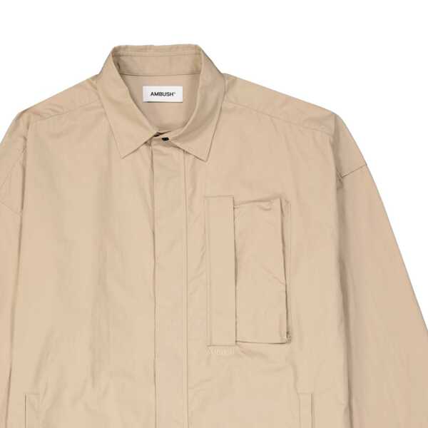 Camasi AMBUSH Ambush Cotton Shirt Beige Barbati (BM 13701326) 3