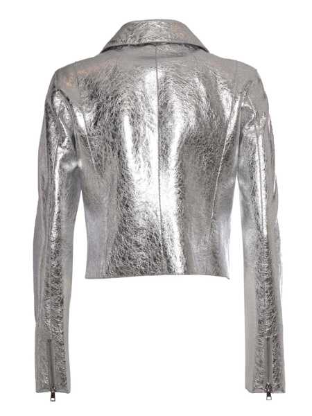 Geci biker P.A.R.O.S.H. Silver biker jacket Silver Femei (BM 13701425) 2