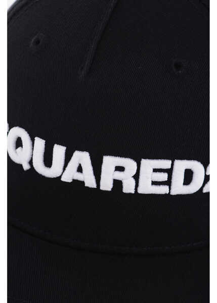 Sepci DSQUARED2 Solid-Color Baseball Cap With Contrast Logo Black Baieti (BM 13703729) 2
