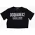 DSQUARED2 Solid Color Crew-Neck T-Shirt With Contrasting Logo Black