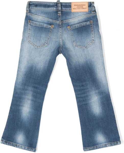 Blugi drepti DSQUARED2 Denim Stretch Flared Jeans Bell Bottom Blue Baieti (BM 13703936) 2