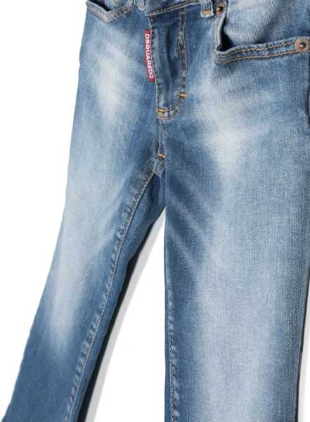 Blugi drepti DSQUARED2 Denim Stretch Flared Jeans Bell Bottom Blue Baieti (BM 13703936) 3