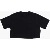 Tricouri Cropped Easy Crew-Neck T-Shirt With Ton-On-Ton Logo Baieti