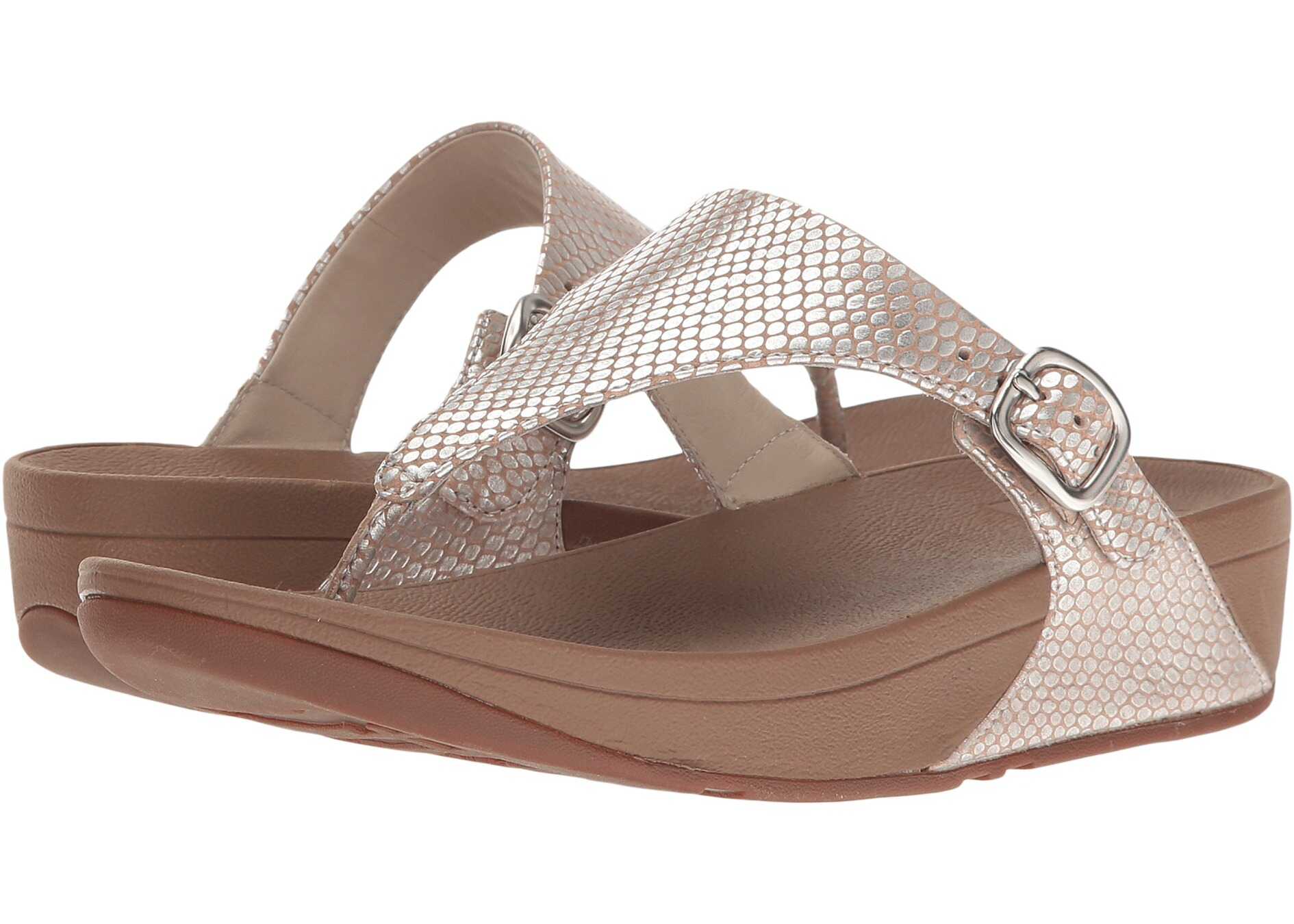 Sandala FitFlop The Skinny Silver Snake