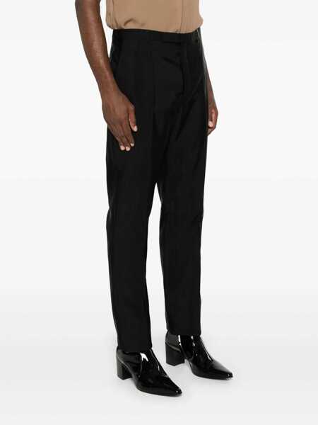 Pantaloni Saint Laurent Saint Laurent High Waisted Pants Black Barbati (BM 13720514) 3
