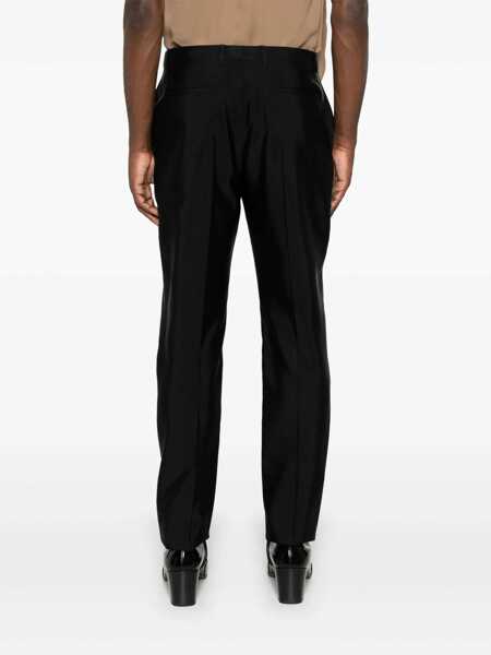 Pantaloni Saint Laurent Saint Laurent High Waisted Pants Black Barbati (BM 13720514) 4