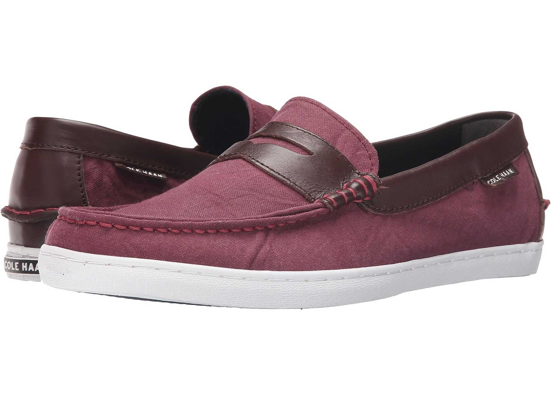 Mocasin Cole Haan Pinch Weekender Tawny Port Canvas/Chestnut Leather