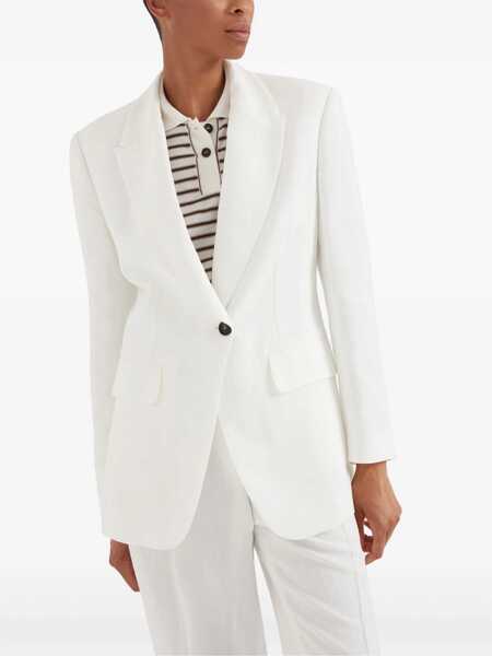 Sacouri Brunello Cucinelli Brunello Cucinelli Blazer WHITE Femei (BM 13731860) 3