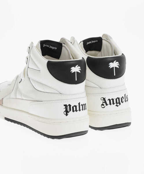Sneakers Palm Angels Leather University High-Top Sneakers Beige Barbati (BM 13744817) 2