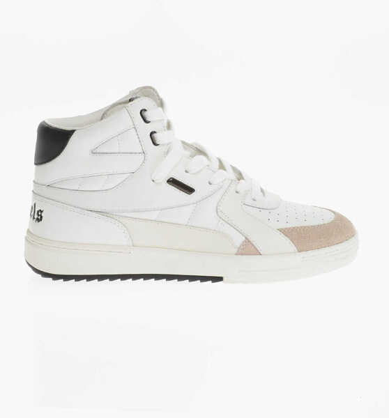 Sneakers Palm Angels Leather University High-Top Sneakers Beige Barbati (BM 13744817) 3