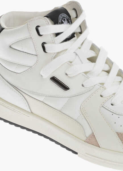 Sneakers Palm Angels Leather University High-Top Sneakers Beige Barbati (BM 13744817) 4