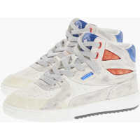 Sneakers Leather University High-Top Sneakers Vintage Effect Barbati