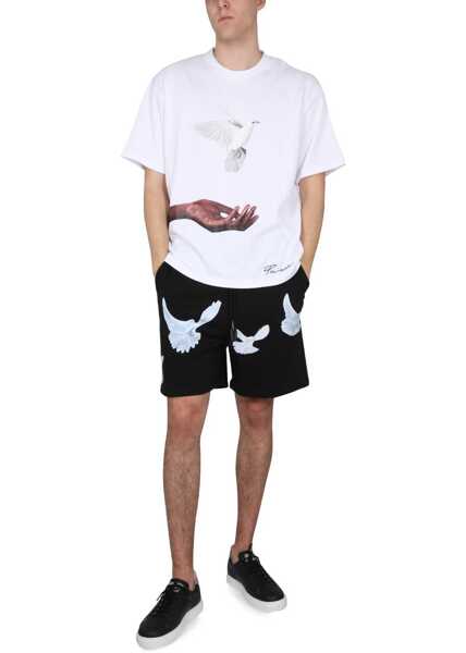 Tricouri 3.PARADIS T-Shirt Hand And Where WHITE Barbati (BM 13745035) 2