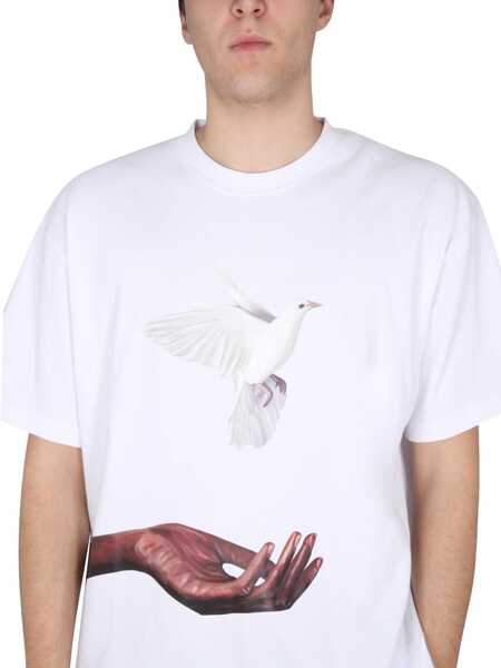 Tricouri 3.PARADIS T-Shirt Hand And Where WHITE Barbati (BM 13745035) 4