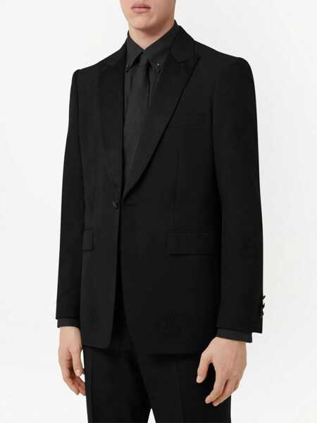 Sacouri Burberry Wool Embroidered Blazer With Peak Lapel Black Barbati (BM 13745837) 3