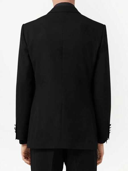Sacouri Burberry Wool Embroidered Blazer With Peak Lapel Black Barbati (BM 13745837) 4